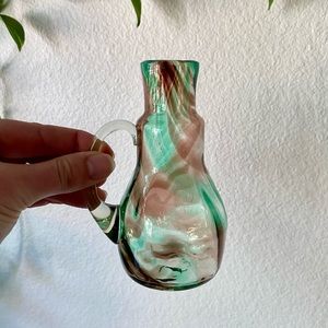 Mini Hand Blown Glass Pitcher Vase *PRICE FIRM